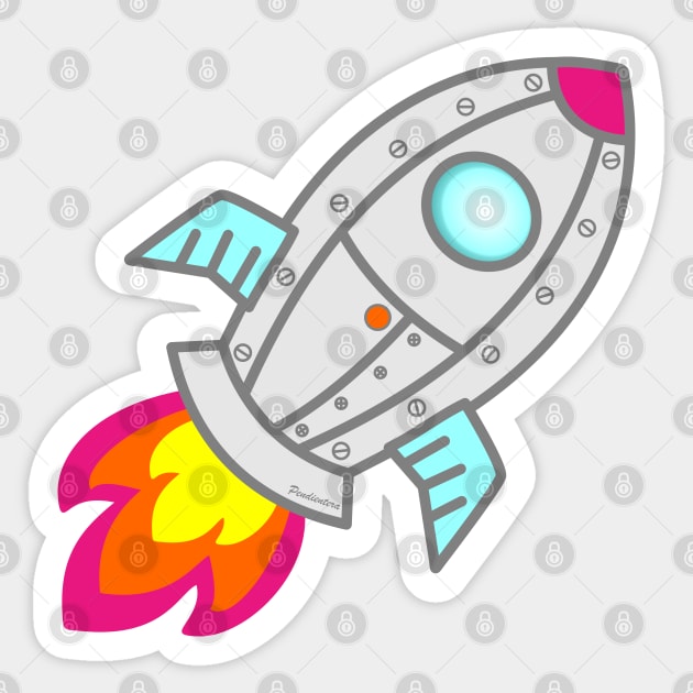 Rocket Sticker by Pendientera